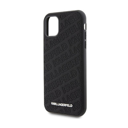 Karl Lagerfeld Gestepptes K-Muster - iPhone 11 Tasche (schwarz)