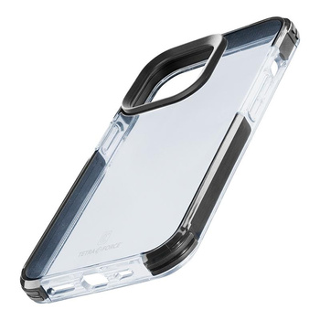Cellularline Tetra Force Strong Guard - Étui pour iPhone 15 Pro avec revêtement MICROBAN (transparent)