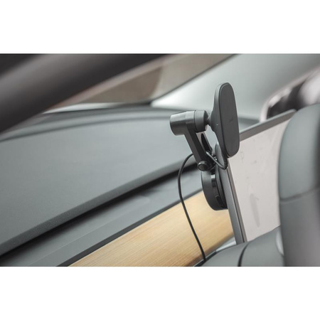 Moshi SnapTo univerzális autós tartó vezeték nélküli töltéssel - Mágneses autós tartó vezeték nélküli töltéssel (fekete)