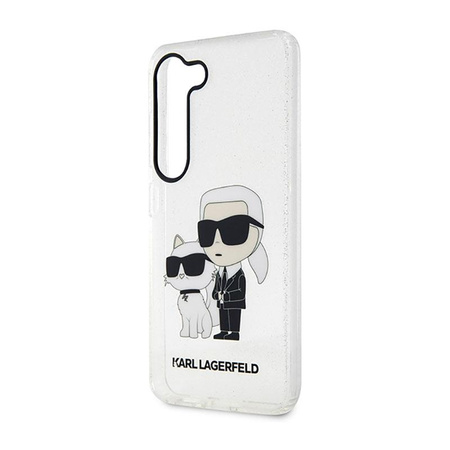 Karl Lagerfeld IML Glitter NFT Karl & Choupette - Etui Samsung Galaxy S23 (przezroczysty)