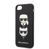 Karl Lagerfeld Saffiano Karl & Choupette Heads - Case for iPhone SE 2022 / SE 2020 / 8 / 7 (Black)