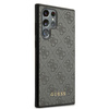 Guess 4G Metall Gold Logo - Samsung Galaxy S22 Ultra Tasche (grau)