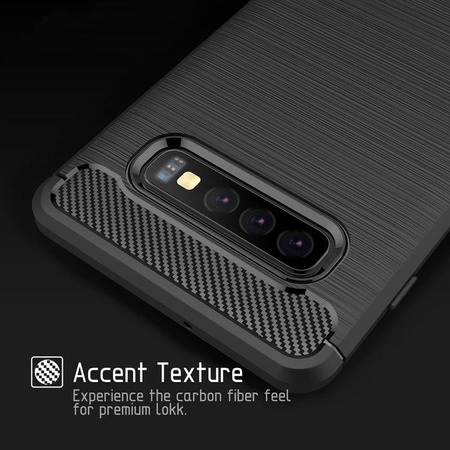 Crong Soft Armour Cover - Étui pour Samsung Galaxy S10+ (noir)