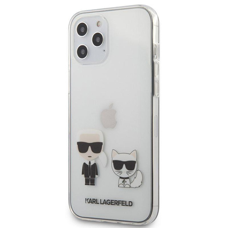 Karl Lagerfeld Ikonik & Choupette - pouzdro pro iPhone 12 Pro Max (průhledné)