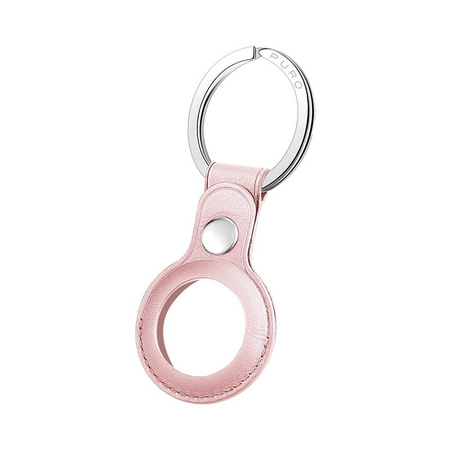 Puro SKY Case - Apple AirTag Schlüsselanhänger aus Öko-Leder (sandrosa)