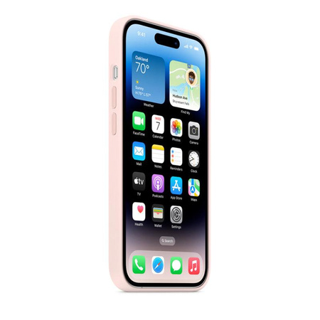Apple szilikon tok - Szilikon tok MagSafe-rel iPhone 14 Pro készülékhez (kréta rózsaszín)