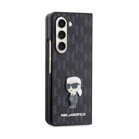 Karl Lagerfeld NFT Saffiano Monogram Ikonik Pin - Etui Samsung Galaxy Z Fold 5 (czarny)