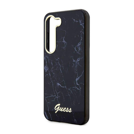 Guess Marble Kollektion - Hülle für Samsung Galaxy S23+ (Schwarz)