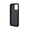 DKNY Liquid Silicone White Printed Logo MagSafe - Coque pour iPhone 14 Pro Max (noir)