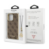Guess 4G Charms Collection - Coque pour iPhone 13 Pro (marron)