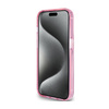 Guess Ring Stand Script Glitter MagSafe - iPhone 15 Pro Case (pink)