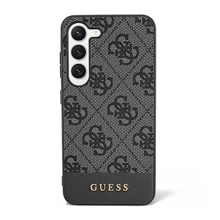Guess 4G Bottom Stripe Metall Logo Kollektion - Samsung Galaxy S23 Gehäuse (schwarz)