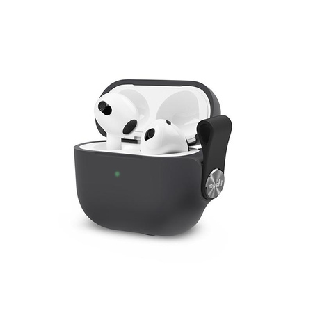Moshi Pebbo - AirPods 3 case with detachable wrist strap (Shadow Black)