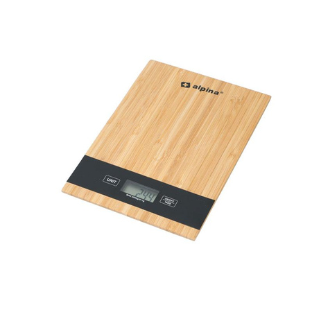 Alpina - Digitális bambusz konyhai mérleg 5kg