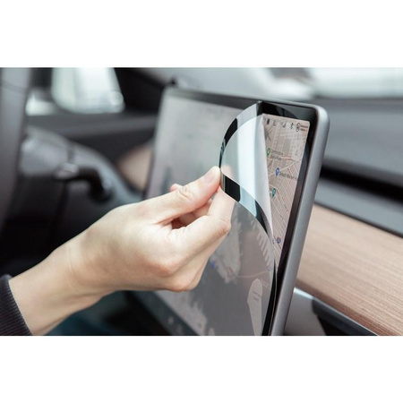 Moshi iVisor AG - Matt védőfólia a Tesla Model 3/Y középkonzol képernyőjére (fekete/tiszta matt)