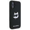 Karl Lagerfeld Silicone Choupette Head Print Étui MagSafe pour iPhone 16 (noir)