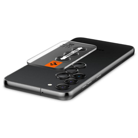 Spigen Optik Pro GLAS.TR EZ Fit Camera Protector 2-Pack - Szkło ochronne na obiektyw 2 szt. do Samsung Galaxy S23 / S23+ (Czarny)