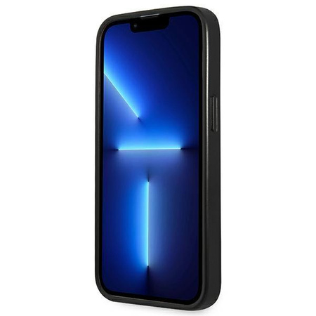 Guess Saffiano Triangle Logo Case - kryt pro iPhone 13 Pro (stříbrný)