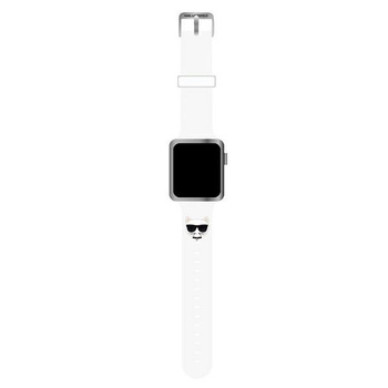 Karl Lagerfeld Silikon Choupette Head - Armband für Apple Watch 42/44/45 mm (weiß)