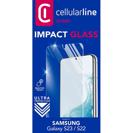 Cellularline Impact Glass - Verre de protection renforcé pour Samsung Galaxy S23 / S22