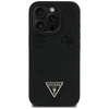 Guess Grained Hot Stamp Peony Triangle Logo MagSafe - pouzdro pro iPhone 16 Pro Max (černé)