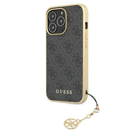 Guess 4G Charms Collection - Coque pour iPhone 13 Pro (gris)