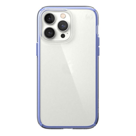 Speck Presidio Perfect-Clear avec Impact Geometry - Coque pour iPhone 14 Pro Max avec revêtement MICROBAN (transparente / violette)