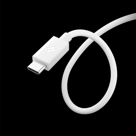 BIAŁY KABEL SPIGEN USB C 2M SZYBKIE ŁADOWANIE, Odporny, Wytrzymały, PD 60W