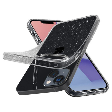 Spigen Liquid Crystal Glitter - tok iPhone 15 Plus / iPhone 14 Plus készülékhez (átlátszó)
