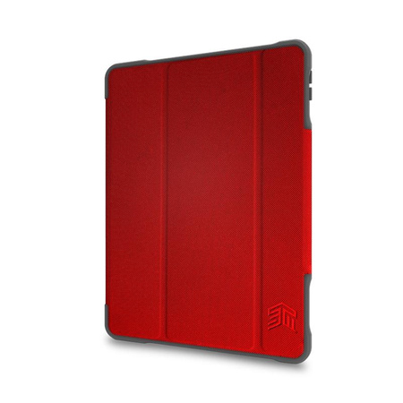 STM Dux Plus Duo - Étui blindé pour iPad 10.2" (2021-2019) MIL-STD-810G avec chargement de l'Apple Pencil (Rouge)