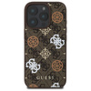 Guess Peony sur fond 4G Étui MagSafe pour iPhone 16 Pro Max (marron)