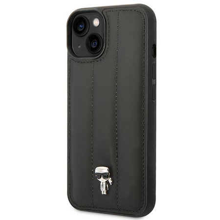 Karl Lagerfeld Quilted Puffy Ikonik Pin - pouzdro pro iPhone 14 (černé)