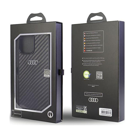 Audi Carbon Fiber - pouzdro pro iPhone 13 Pro Max (černé)