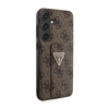 Guess Grip Stand 4G Triangle Strass Logo - Étui Samsung Galaxy S24 (marron)