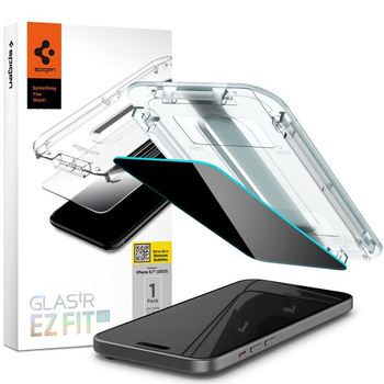 Spigen GLAS.TR EZ FIT Privacy - Edzett üveg adatvédelmi szűrővel iPhone 15 / 16 készülékhez