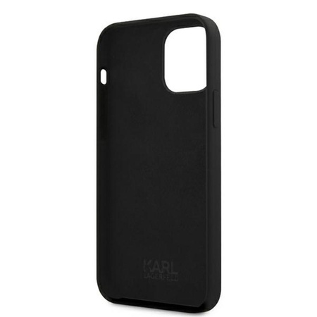 Karl Lagerfeld Silicone Ikonik Outline - Coque iPhone 12 / iPhone 12 Pro (noir)