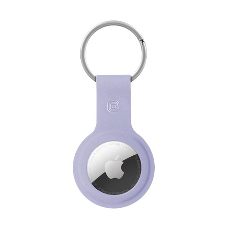 Crong Silicone Case with Key Ring - Etui de protection pour Apple AirTag (Lavender)