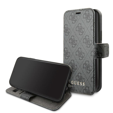 Collection Guess Booktype 4G Charms - Étui pour iPhone 11 avec fentes pour cartes (noir)