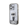 Karl Lagerfeld Liquid Glitter Ikonik - Coque pour iPhone 15 Pro Max (Transparent)