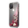 Guess Liquid Glitter Hearts - Coque iPhone 11 Pro (Framboise)