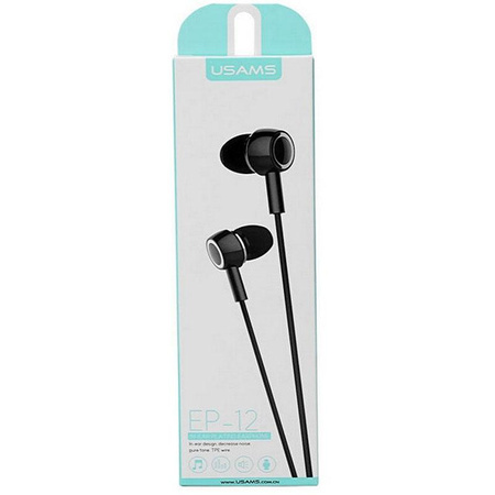 USAMS EP-12 - 3.5 mm stereo jack headphones (black)