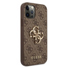 Guess 4G Big Metal Logo - iPhone 12 Pro Max Tasche (braun)