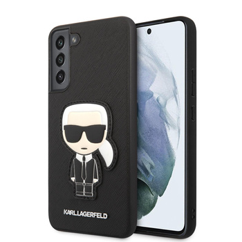 Karl Lagerfeld Saffiano Ikonik Patch - pouzdro pro Samsung Galaxy S22+ (černé)