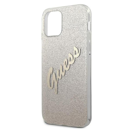 Guess Glitter Gradient Script - iPhone 12 mini case (gold)