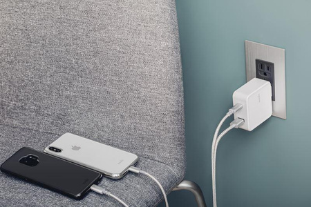 Moshi ProGeo USB-C PD Wandladegerät - USB-C Power Delivery + USB Wandladegerät, 42W (EU)
