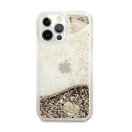 Guess Liquid Glitter Charms - iPhone 13 Pro Max Case (Gold)