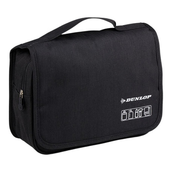 Dunlop – Travel Toiletry Bag with Hanging Hook 25x20x10 cm (Black)