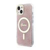 Pouzdro Guess 4G MagSafe - iPhone 14 Plus (růžové)