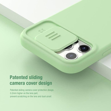 Nillkin CamShield Silky Magnetic - Coque pour Apple iPhone 12 / 12 Pro avec protection de l'appareil photo (Vert Matcha)