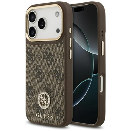 Guess 4G Strass Logo MagSafe - Case iPhone 17 Pro (Brown)